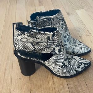 So Me snake skin booties